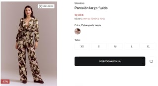 Pantalón largo fluido para Mujer Slowlove por 19.99€