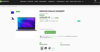 MEDION E16443 MD62697 I5-13420H 15.6" 16GB SSD1TB W11 por solo 429€