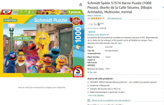 Schmidt Spiele 57574 Barrio Puzzle (1000 Piezas), diseño de la Calle Sésamo por 6,80€