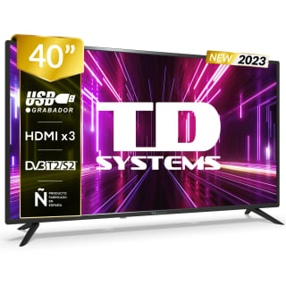 Televisor 40 Pulgadas TD Systems PRIME40X14F Full HD, USB Grabador reproductor por 103.15€