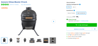 Azzurro Urban Master 13" barbecue voor €99 bij Coolblue