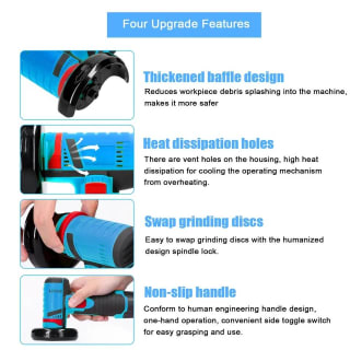 Amoladora angular sin escobillas, cepillo de 12V, 500W, 19500 rpm por 11,44€ nuevos usuarios