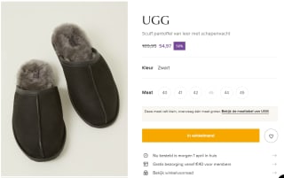 Heren UGG Scuff pantoffel voor €54,97 bij de Bijenkorf