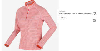 Forro Polar para Mujer Regatta Wmns Yonder Fleece por 15€
