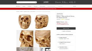 Maisons du Monde Mesa en forma de calavera por 89,40€