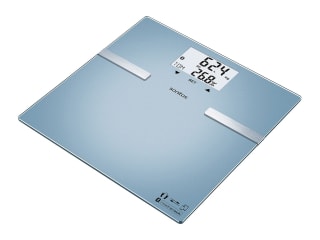 Báscula de baño con HealthCoach-App con determinación de peso, grasa corporal, agua corporal, masa muscular, masa ósea y necesidad de calorías en kcal. por 9.99€