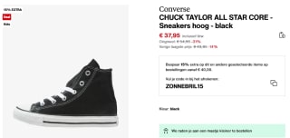 Converse Chuck Taylor All Star Core kinder sneakers voor €37,95 bij Zalando