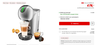 KRUPS Dolce Gusto Genio S Touch KP440E Zilver + 2 dozen van 16 capsules voor €39 bij Media Markt