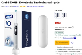 Oral-B iO 6N - Elektrische Tandenborstel voor €125 bij Bol