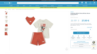 Adidas Conjunto Disney Mickey Mouse Infantil por 27€