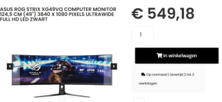 ASUS ROG Strix XG49VQ monitor voor €549,18 bij Caps