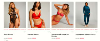 Tot 50% + -10% extra korting op de sale bij Hunkemöller