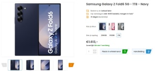 Samsung Galaxy Z Fold 6 1TB voor €1613 bij PhoneMarket