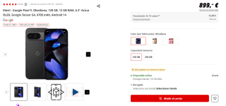 Google Pixel 9 de 12GB/128GB por 674€