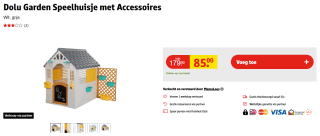 Dolu Garden Speelhuisje met Accessoires voor €85 bij Kruidvat