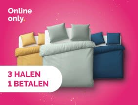 3 halen 1 betalen op dekbedovertrekken bij Beter Bed