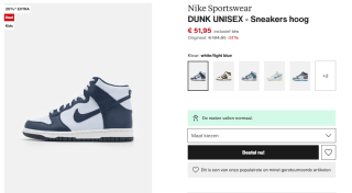 Nike Dunk High sneakers voor €51,95 bij Zalando