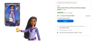Muñeca Mattel Disney Wish Asha Música Mágica por $199 en Walmart