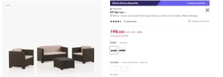 SP Berner Set de Jardín Confort DIVA para Terraza o Jardín por 198€ (cuenta nueva por 186€)