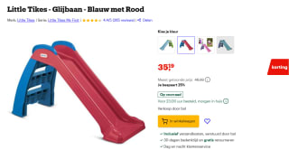 Little Tikes Easy Store Grote Glijbaan voor €35,19 bij Bol