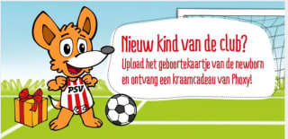 Gratis PSV Kraamcadeau na uploaden van het geboortekaartje