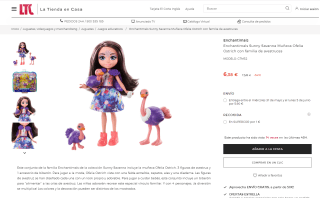 Muñeca Ofelia Ostrich con familia de avestruces marca Enchantimals Sunny Savanna por 6,38€