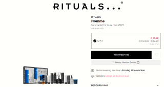 Rituals Survival Kit for Busy Men 2023 - verzorgingsset voor €71,92 bij ICI Paris XL
