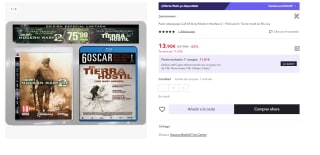 Pack videojuego Call Of Duty Modern Warfare 2 + Película En Tierra hostil en Blu-ray por 9.73€