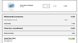 Sammy Basic Toiletpapier 24 rollen voor €5 bij kruidvat