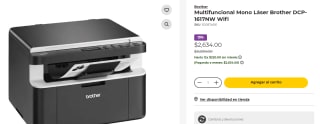 Multifuncional Mono Láser Brother DCP-1617NW por $2,502 | OfficeMax