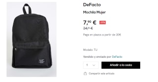 Mochila DeFacto por 7.9€