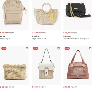 20% korting op alle tassen & sieraden bij van Haren