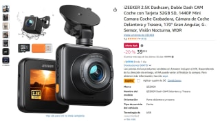 iZEEKER 2.5K Dashcam, Doble Dash cámara Coche con Tarjeta 32GB SD, 1440P por 34,99€