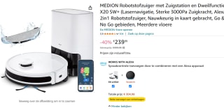 MEDION Robotstofzuiger met Zuigstation en Dweilfunctie voor €239,99 bij Amazon