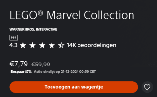 LEGO® Marvel Collection voor €7,79 in de Playstation Store