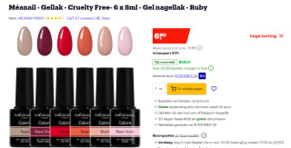 Méanail - Gellak - Cruelty Free- 6 x 8ml - Gel nagellak - Ruby voor €6,90 bij Bol.com