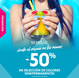 50% dto en Esmaltes semipermanentes Semilac