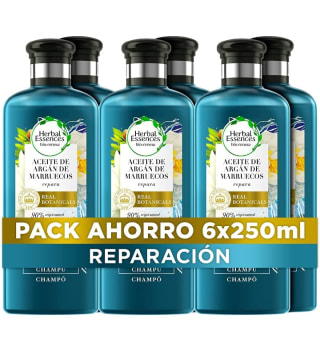Pack de 6×250ml Herbal Essences Champú Aceite de Argan por 11,69€.