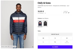 Chaqueta de entretiempo para Hombre Only Sons Kobe por 18€