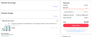 Conjunto 3 Maletas de Viaje ABS, Cerradura Numérica, 4 Ruedas Giratorias por 49,38€