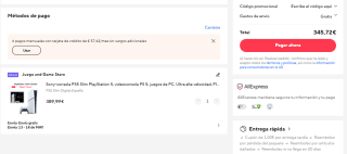 Consola Sony PS5 Slim Digital por 345,72€ y con lector por 440,01€