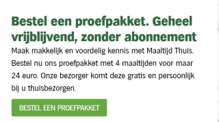 Proefpakket 4 maaltijden voor €24 via Maaltijdthuis