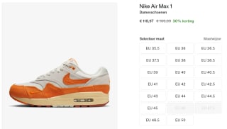 Nike Air Max 1 Magma Orange voor €118,97 bij Nike