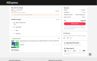 Tableta Teclast T60 12 pulgadas Android 14 20GB RAM 256GB por 106,63€
