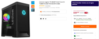 Ordenador Lenovo Legion T5 26IAB7 Intel Core i5-12400F/16 GB/1TB SSD/RTX 3060 por 839€