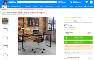 Mesa de Escritório de Studio Nogal - R$ 178,20