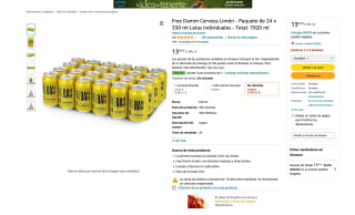 72 latas Free Damm Cerveza Limón 3x Paquete de 24 x 330 ml por 21,76€