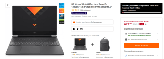 HP Victus 15-fa0053ns Intel Core i5-12450H/16GB/512GB SSD por 679€