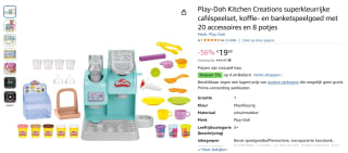 Play-Doh Kitchen Creations superkleurrijke caféspeelset voor €19,99 bij Amazon