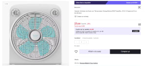 EnergySilence 6000 PowerBox Black. Ventilador de Suelo con Temporizador, 50 W, 5 aspas de 30 cm de diámetro, 3 Velocidades, Motor de Cobre, Rejilla Rotatoria por 23.82€ (Cuenta Nueva 14.24€)